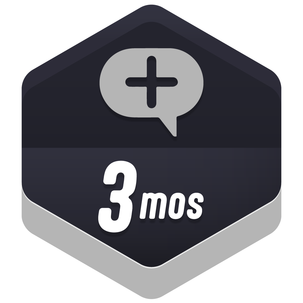 Badge de três meses